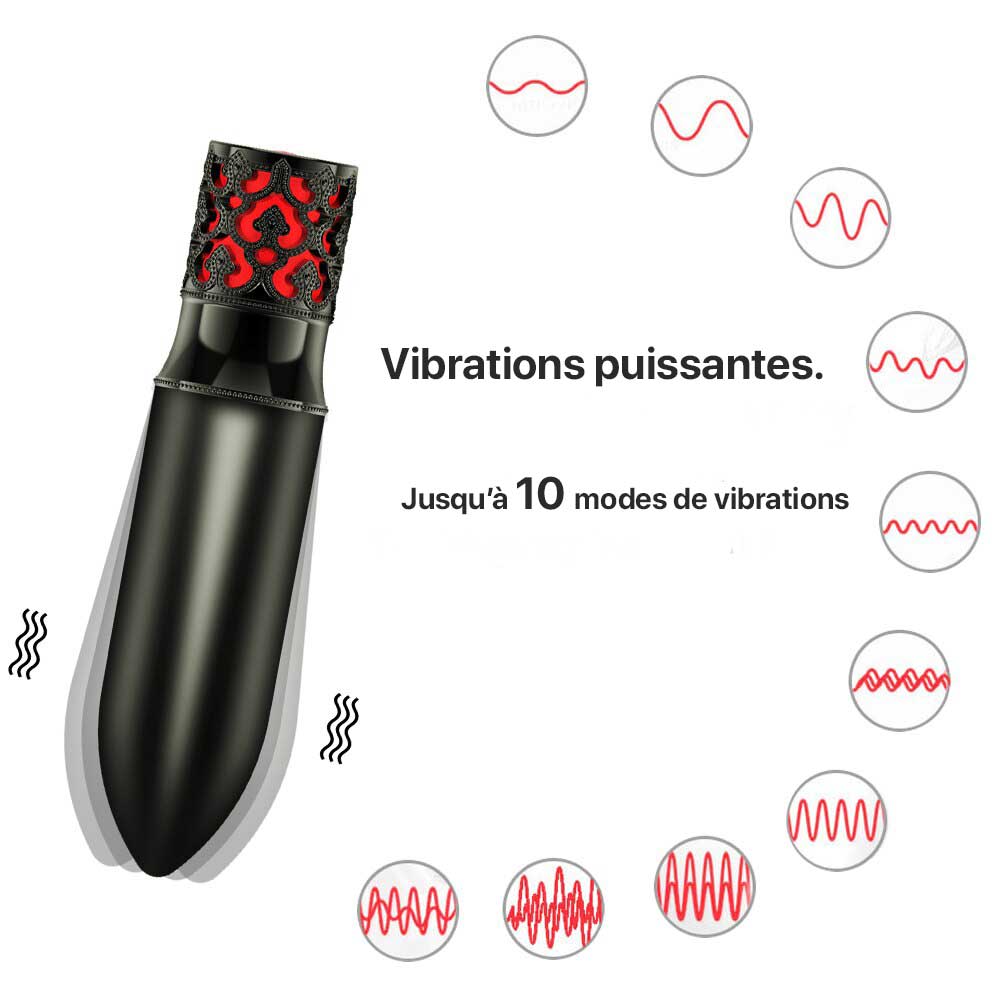 Mini vibromasseur femme avec 10 modes de vibrations  | lovatoy