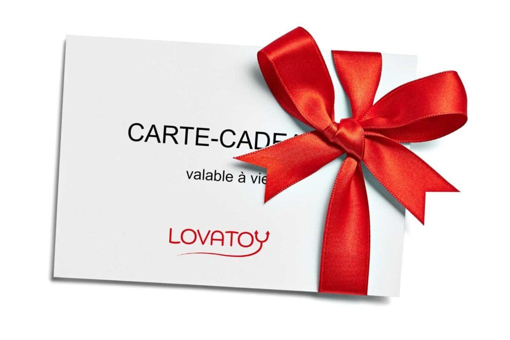 carte cadeau blanche avec ruban rouge lovatoy