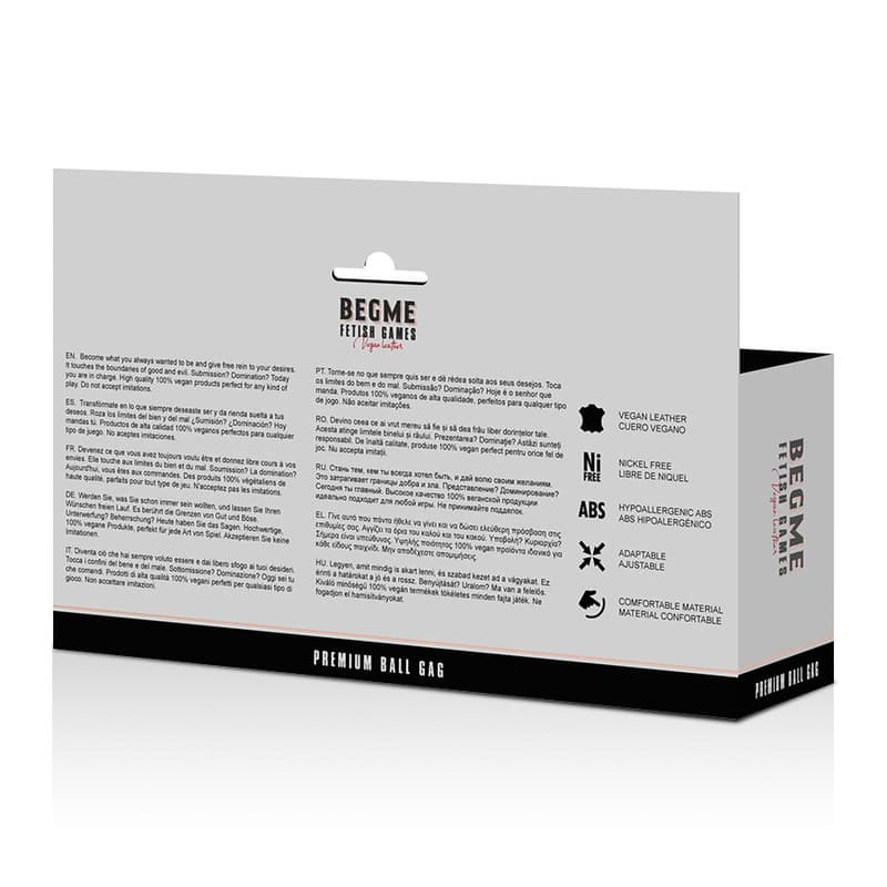 BEGME - BLACK EDITION BALL GAG CUIR VEGAN – Image 5