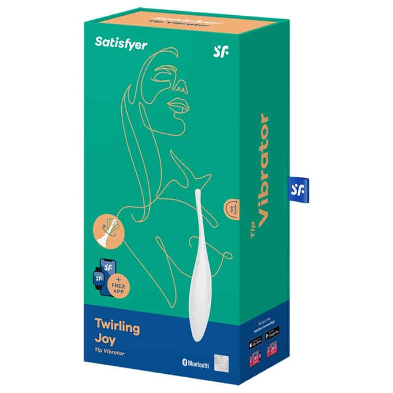 SATISFYER - VIBRATEUR POINTE DE CLIT TWIRLING JOY BLANC – Image 4