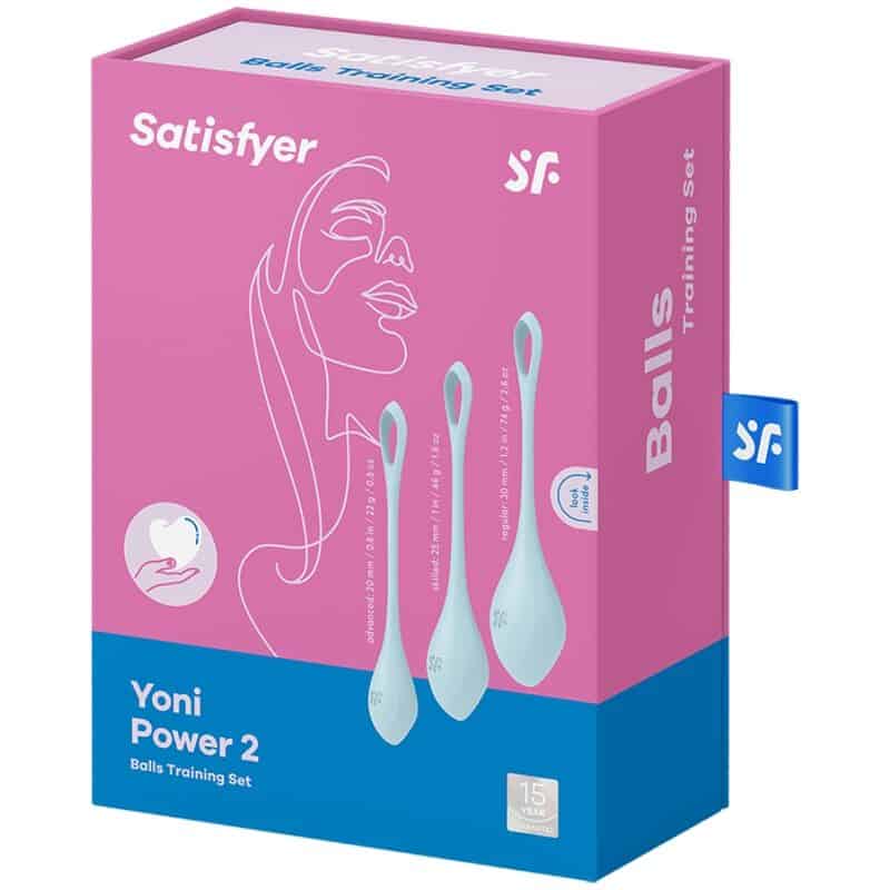 SATISFYER - ENSEMBLE ENTRAÎNEMENT YONI POWER 2 BLEU – Image 3