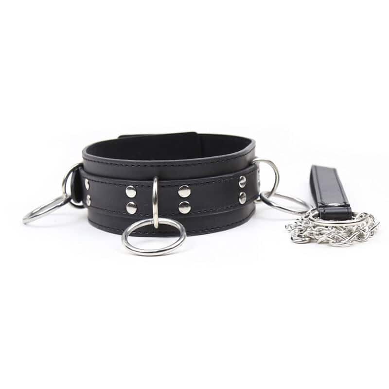OHMAMA FETISH - COLLIER DE SOUMISSION AVEC 3 ANNEAUX – Image 3