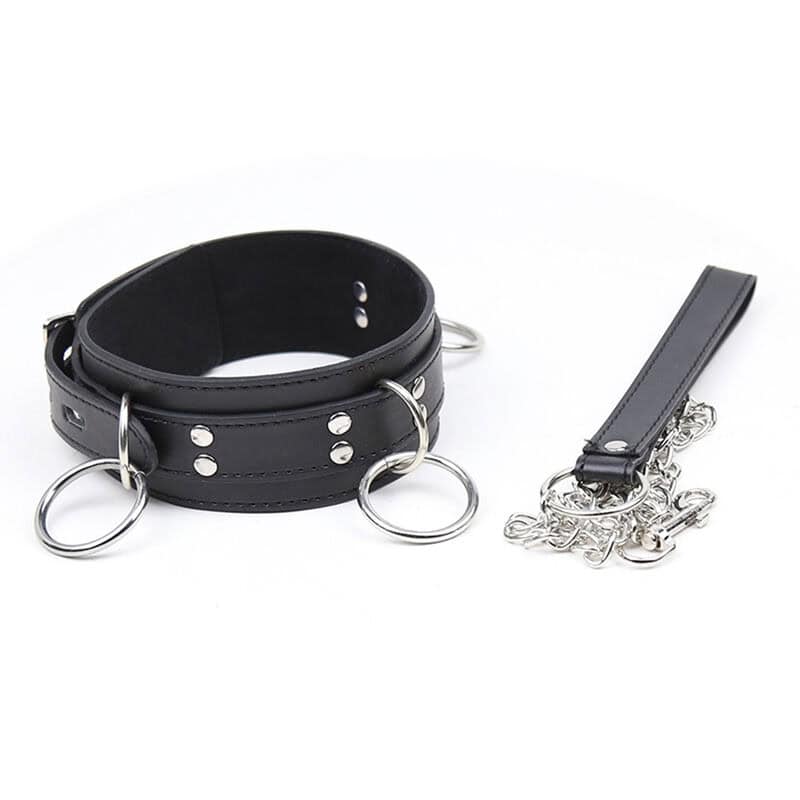 OHMAMA FETISH - COLLIER DE SOUMISSION AVEC 3 ANNEAUX – Image 4