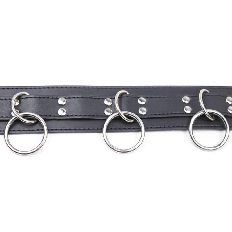 OHMAMA FETISH - COLLIER DE SOUMISSION AVEC 3 ANNEAUX – Image 5