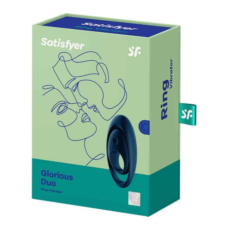 SATISFYER - VIBRATEUR ANNEAU GLORIOUS DUO BLEU – Image 3