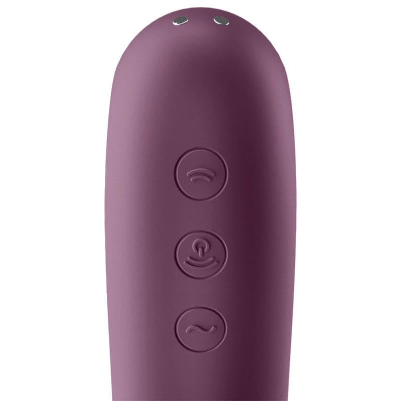 SATISFYER - VIBRATEUR DUAL KISS AIR PULSE VIN ROUGE – Image 3