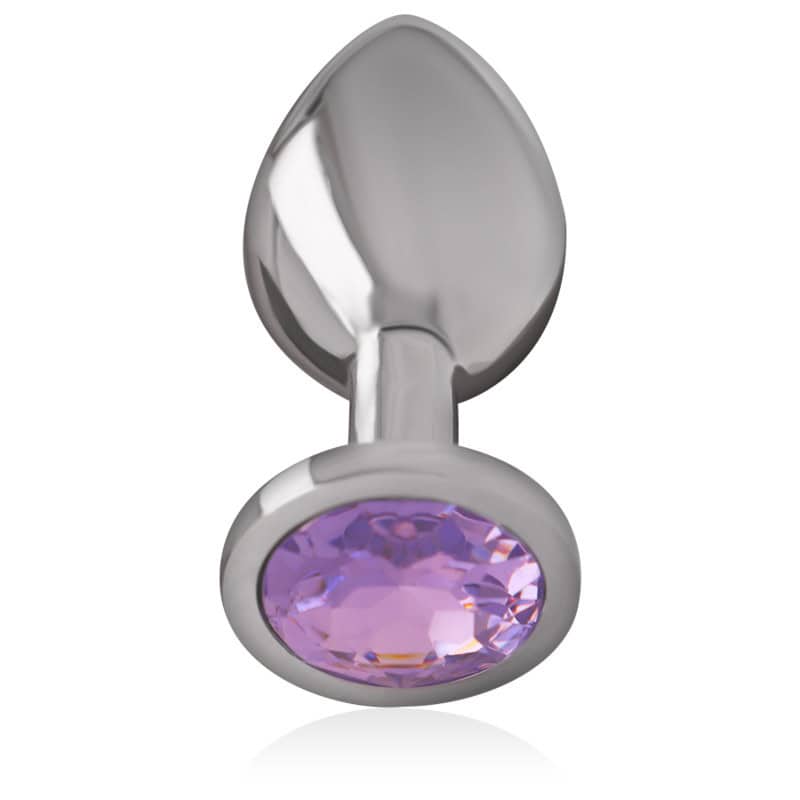 INTENSE - PLUG ANAL EN MÉTAL ALUMINIUM AVEC CRISTAL VIOLET TAILLE S – Image 3