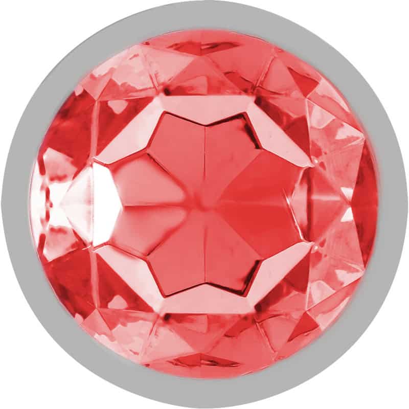 INTENSE - PLUG ANAL EN MÉTAL ALUMINIUM AVEC CRISTAL ROUGE TAILLE L – Image 4