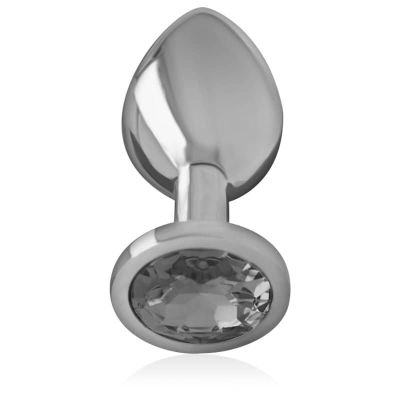 INTENSE - PLUG ANAL EN MÉTAL ALUMINIUM AVEC VERRE NOIR TAILLE L – Image 3