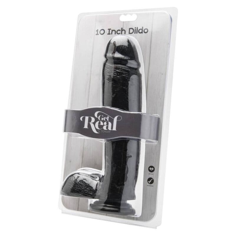 GET REAL - GODE 25,5 CM AVEC BOULES NOIRES – Image 2