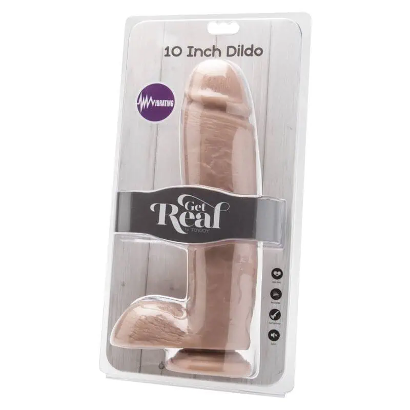 GET REAL - GODE 25,5 CM AVEC BILLES VIBRATEUR SKIN – Image 2