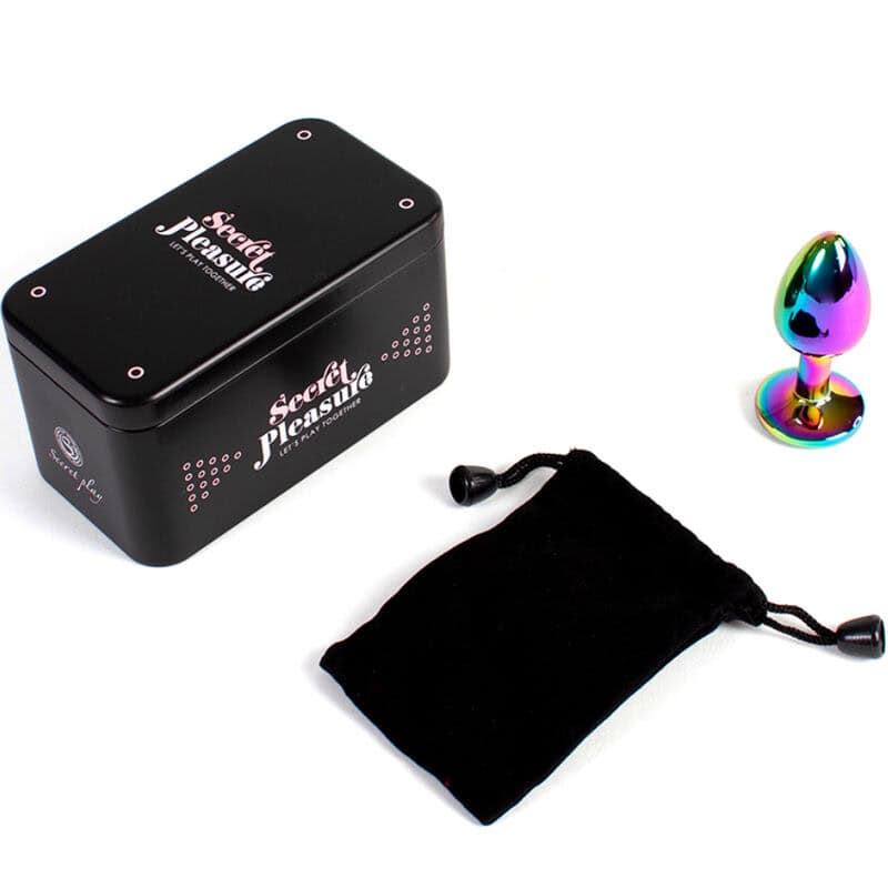 SECRETPLAY - PLUG ANAL EN MÉTAL ARC-EN-CIEL PETITE TAILLE 7 CM – Image 4