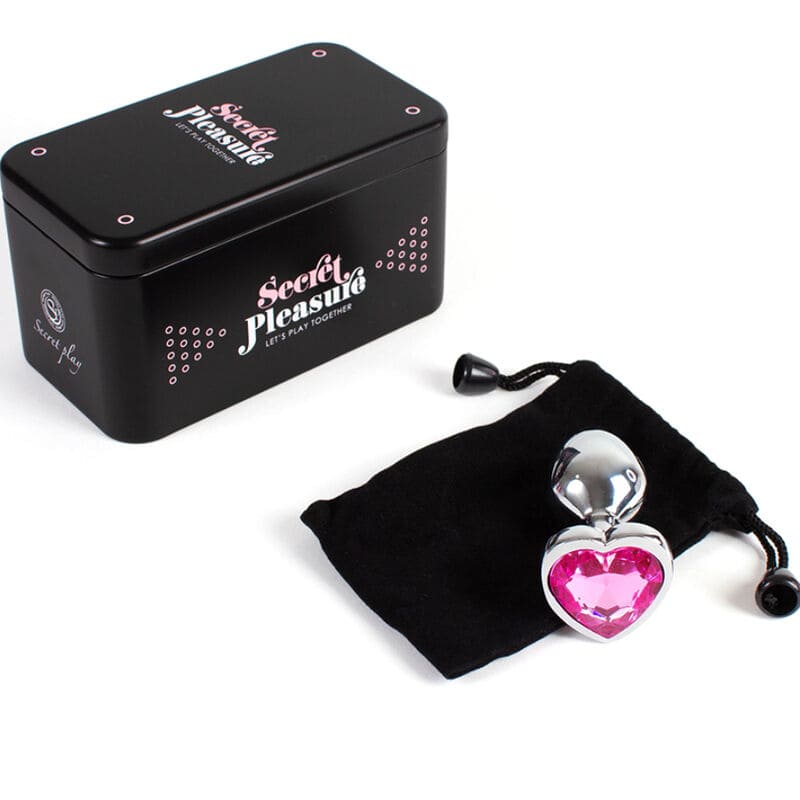 SECRETPLAY - PLUG ANAL EN MÉTAL COEUR FUCHSIA PETITE TAILLE 7 CM – Image 4