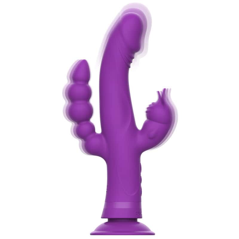 INTENSE - VIBRATEUR EN SILICONE CASANOVA RABBIT TRIPLE MOTEUR VIOLET – Image 3