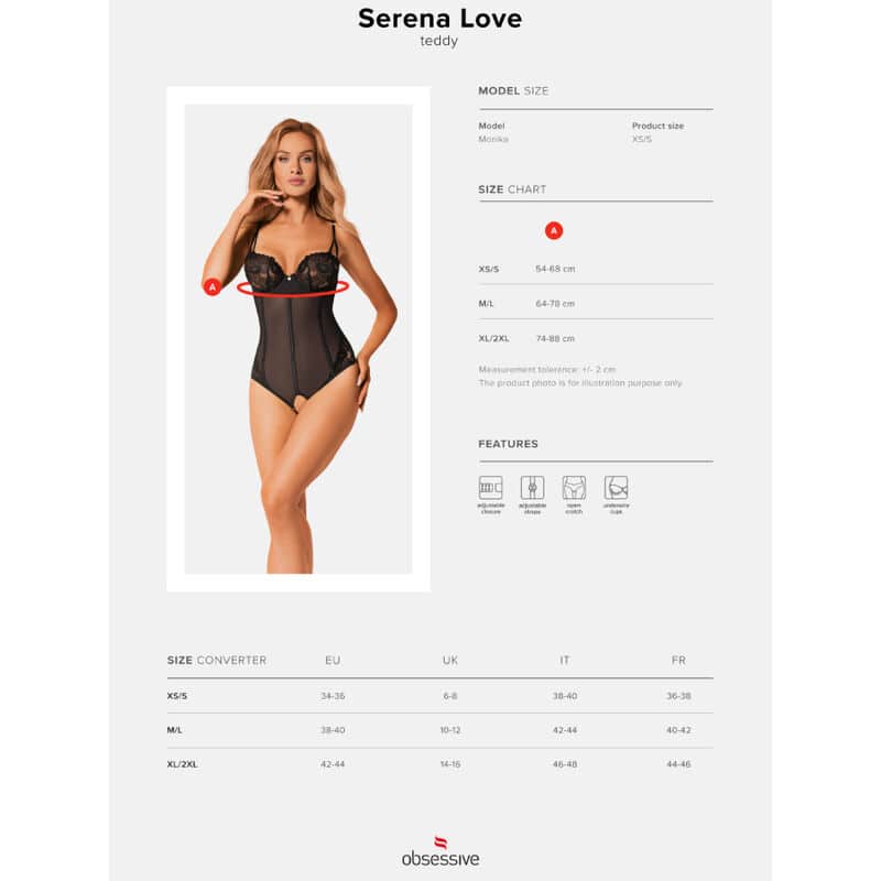 SERENA LOVE CROTCHLESS TEDDY XS/S – Image 5