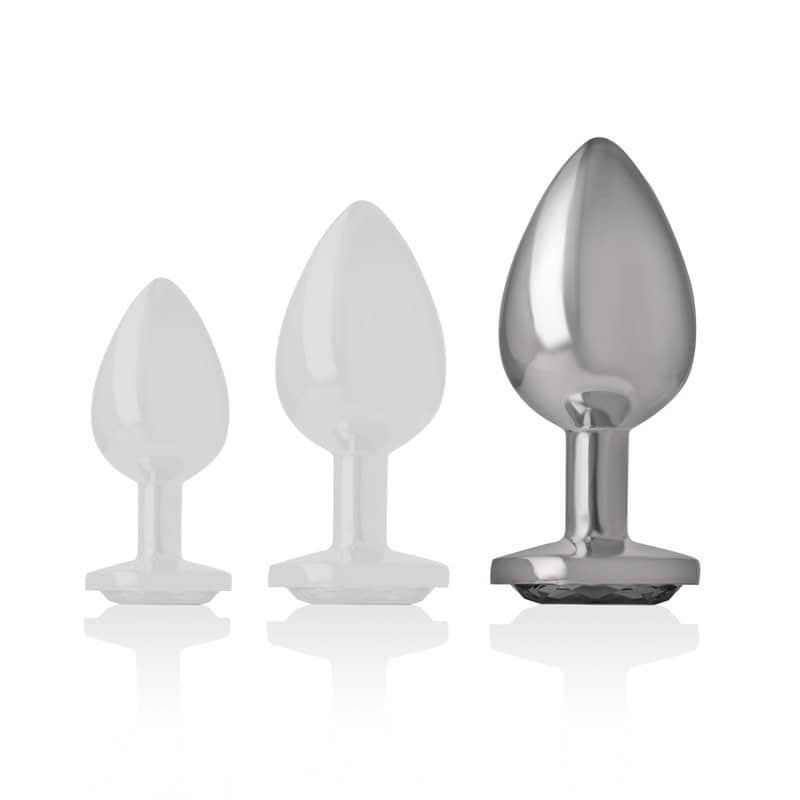 INTENSE - PLUG ANAL MÉTAL ALUMINIUM COEUR BLANC TAILLE L – Image 5