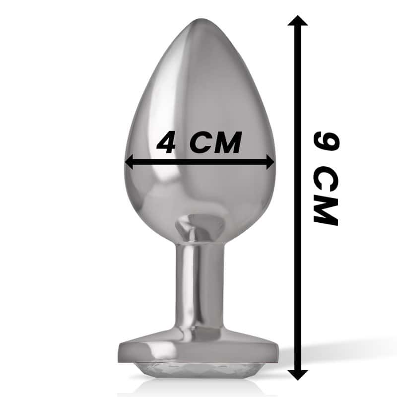 INTENSE - PLUG ANAL MÉTAL ALUMINIUM COEUR BLANC TAILLE L – Image 4