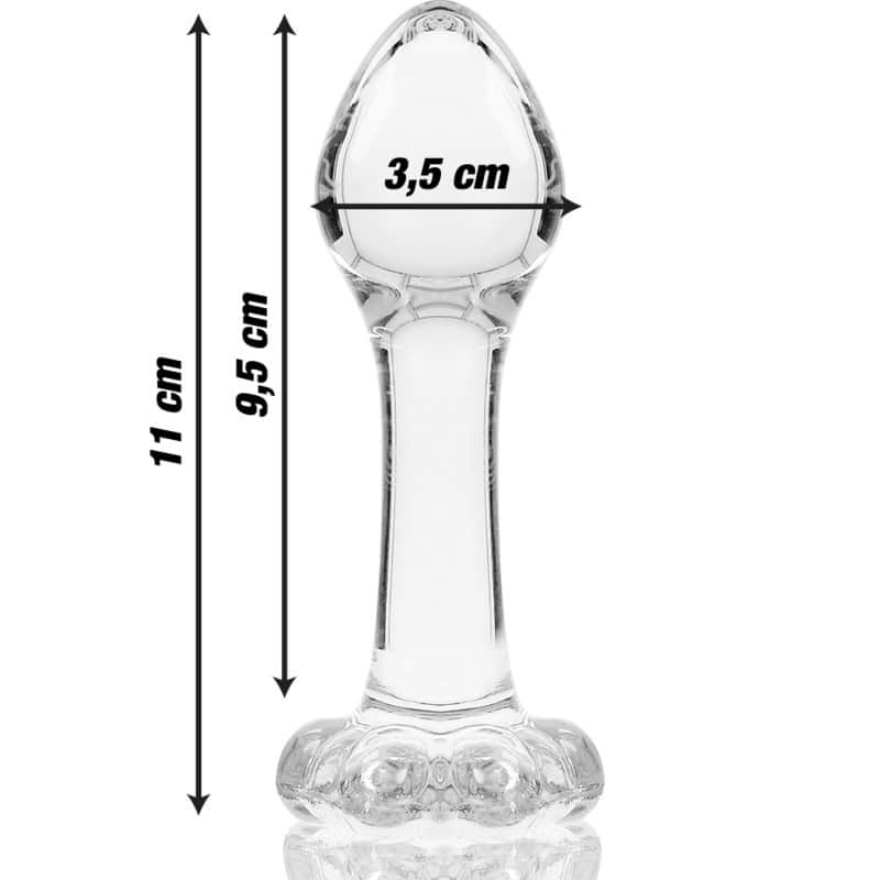 NEBULA SERIES BY IBIZA - MODELO 2 PLUG CRISTAL TRANSPARENTE 11 CM -O- 3.5 CM – Image 3