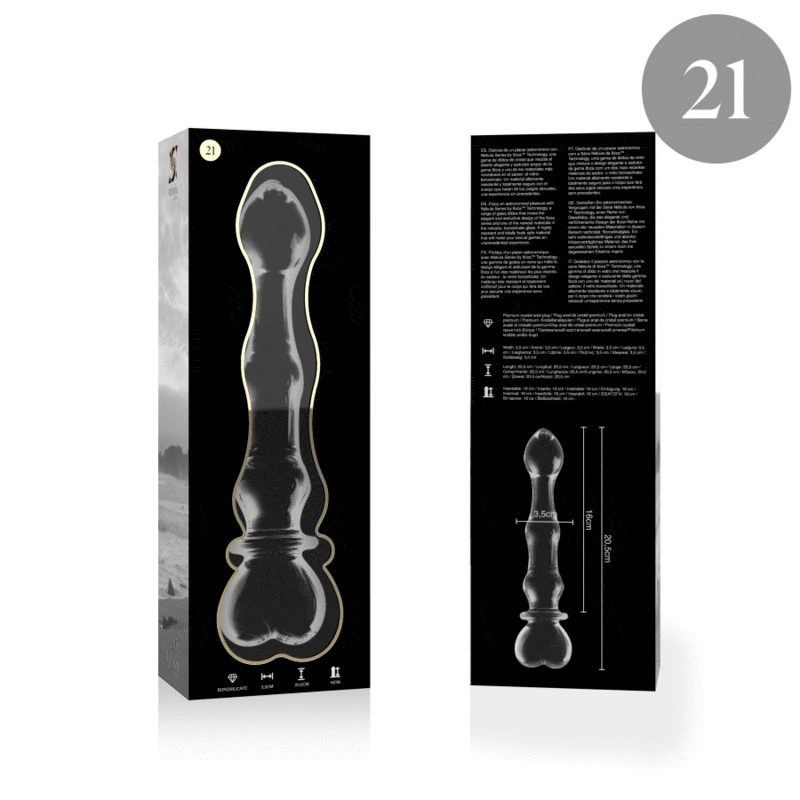 NEBULA SERIES BY IBIZA - MODELO 21 DILDO CRISTAL TRANSPARENTE 20.5 CM -O- 3.5 CM – Image 4