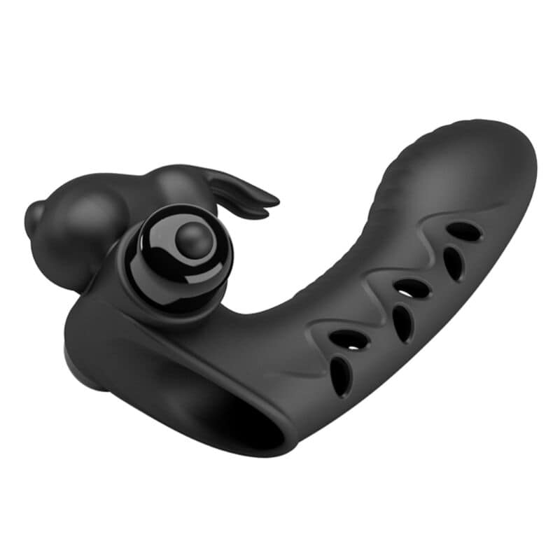 PRETTY LOVE - COUVERCLE DE DOIGT VIBRATEUR LAPIN NOIR VANCE – Image 3