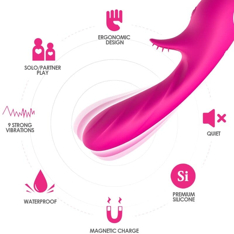 ARMONY - VIBRATEUR ROMANCE AVEC STIMULATEUR FUCHSIA – Image 3