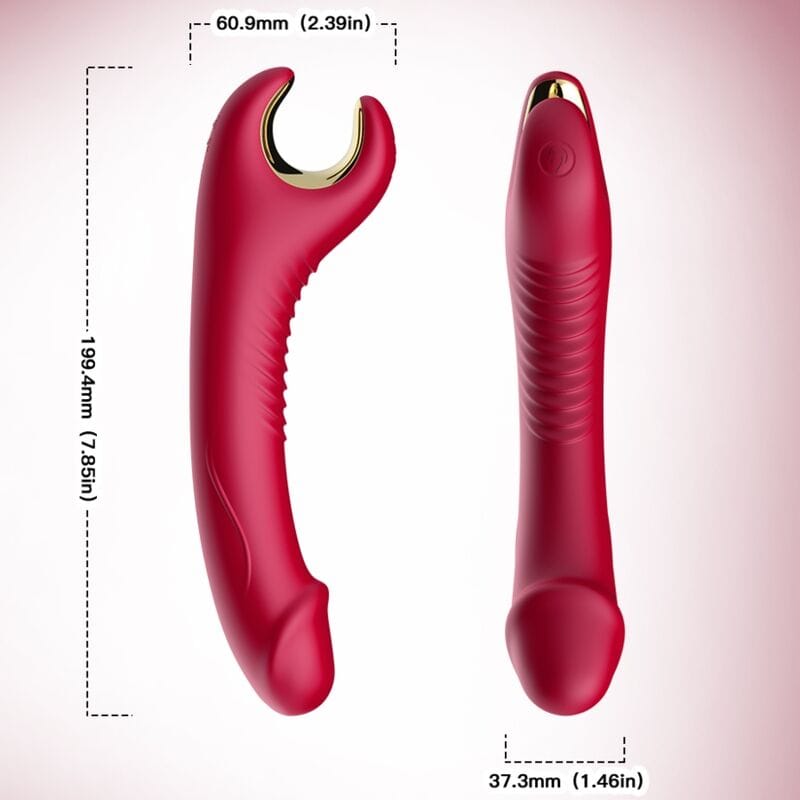ARMONY - VIBRATEUR ROTATEUR PRINCE DILDO ROUGE – Image 3