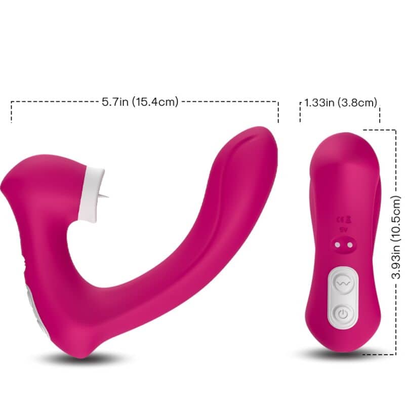 ARMONY - SECRETKISS LÉCHAGE DE CLIT VIBRANT ET VIBRATEUR FUCHSIA COURBÉ – Image 3