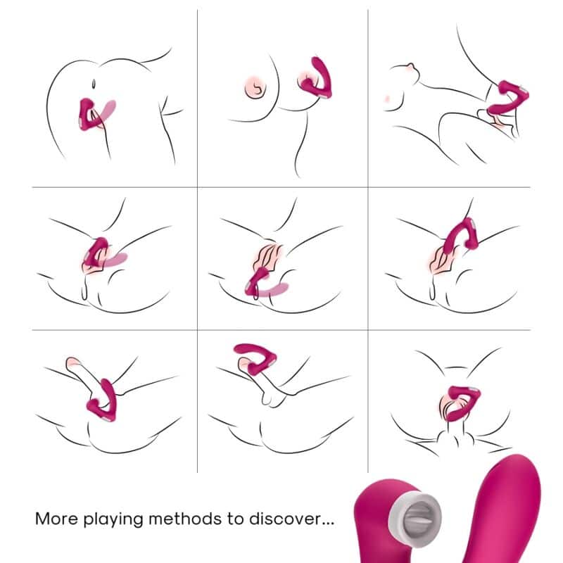 ARMONY - SECRETKISS LÉCHAGE DE CLIT VIBRANT ET VIBRATEUR FUCHSIA COURBÉ – Image 4