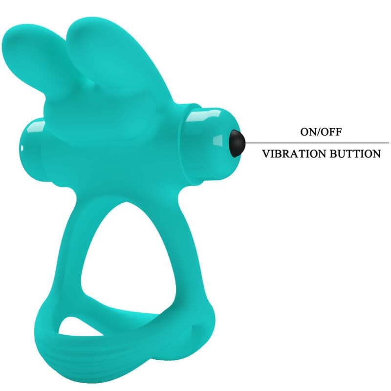 PRETTY LOVE - ANNEAU VIBRATEUR LAPIN VERT DANTE – Image 5
