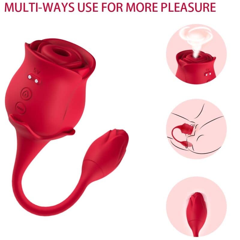ARMONY - ASPIRATEUR ET VIBRATEUR DE CLITORIS ROSE 10 MODES ROUGE – Image 5
