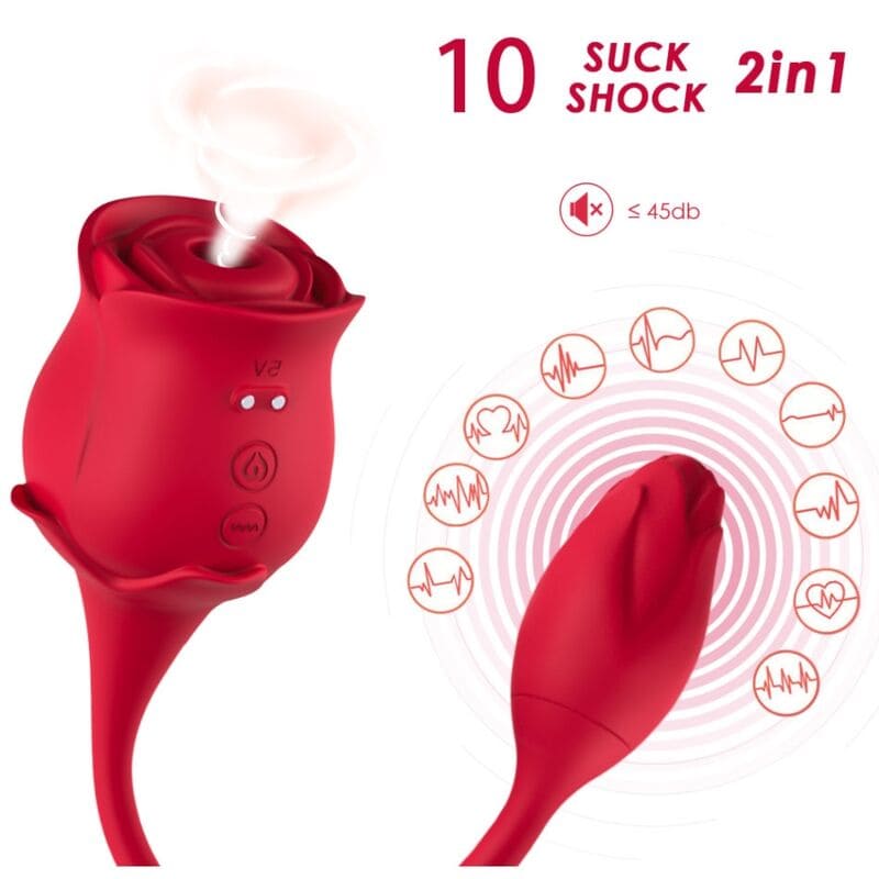 ARMONY - ASPIRATEUR ET VIBRATEUR DE CLITORIS ROSE 10 MODES ROUGE – Image 2