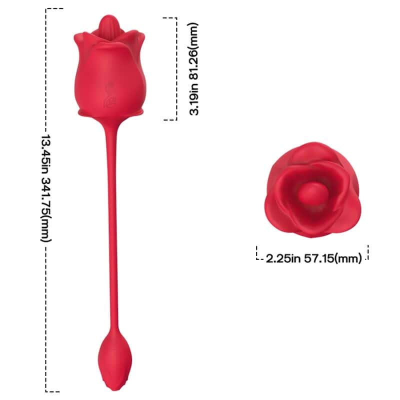 ARMONY - STIMULATEUR DASPIRATION ET VIBRATEUR ROSE 2 EN 1 10 MODES AVEC QUEUE ROUGE – Image 4