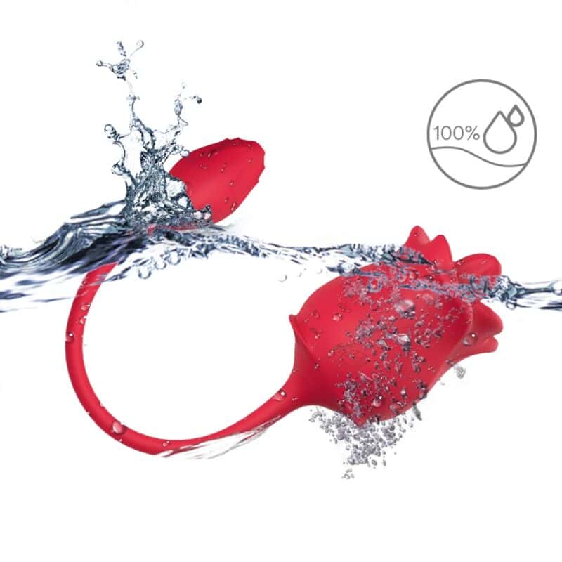 ARMONY - STIMULATEUR DASPIRATION ET VIBRATEUR ROSE 2 EN 1 10 MODES AVEC QUEUE ROUGE – Image 3