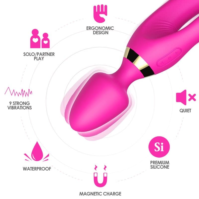 ARMONY - MASSEUR VIBRATEUR LAPIN FUCHSIA – Image 3