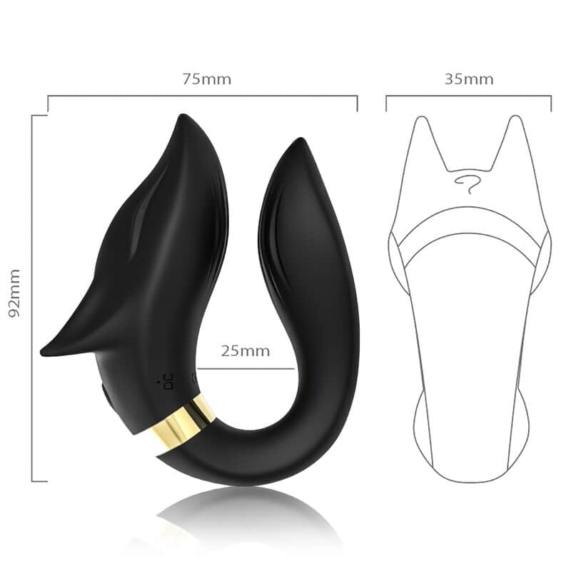ARMONY - VIBRATEUR FOX POUR COUPLES TÉLÉCOMMANDE NOIR – Image 3