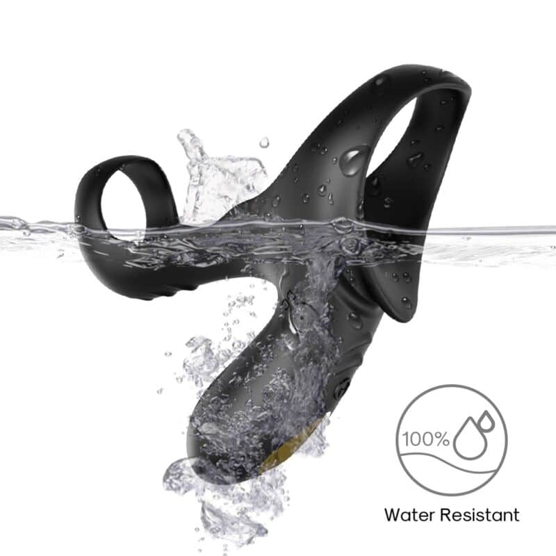 ARMONY - ANNEAU VIBRATEUR DOUBLE RANGER POUR COUPLES NOIR – Image 3