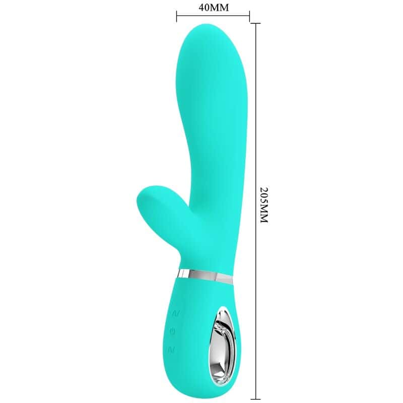 PRETTY LOVE - VIBRATEUR MULTIFONCTION G-SPOT THOMAS VERT AQUA – Image 5