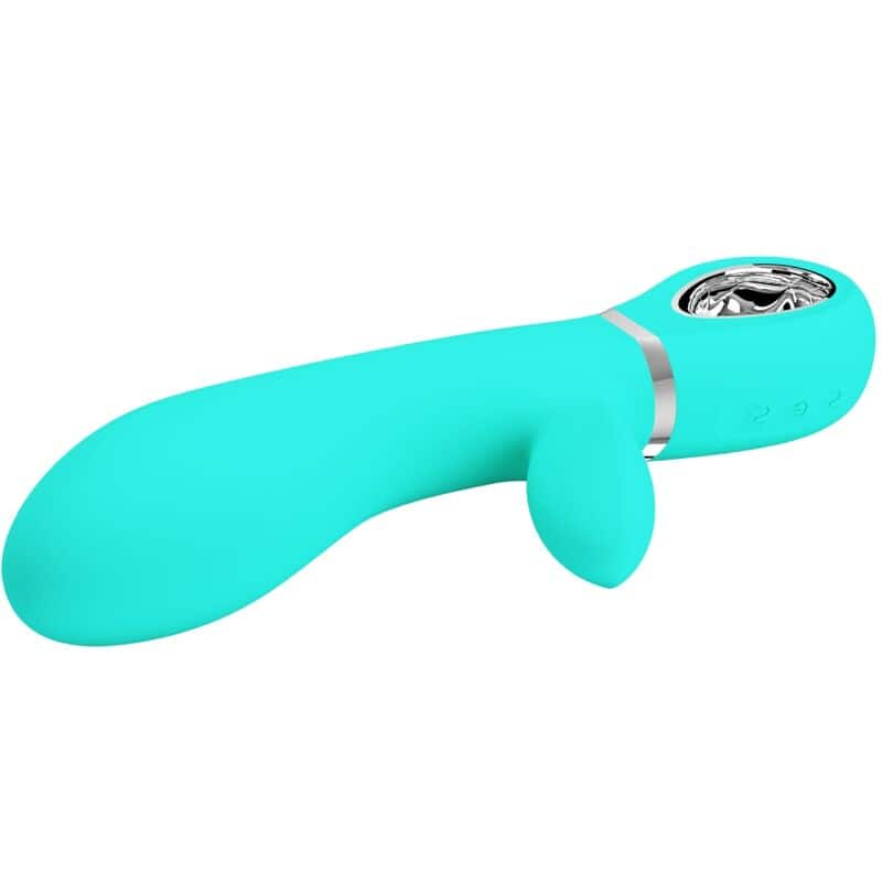 PRETTY LOVE - VIBRATEUR MULTIFONCTION G-SPOT THOMAS VERT AQUA – Image 4