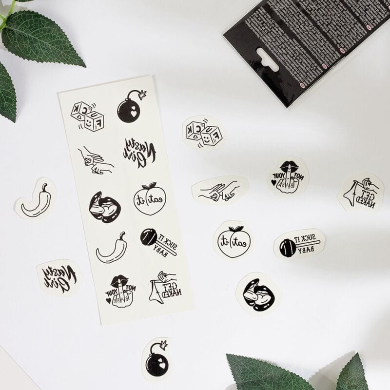SECRET PLAY - LOT DE 10 TATOUAGES TEMPORAIRES SPICY COLLECTION – Image 3