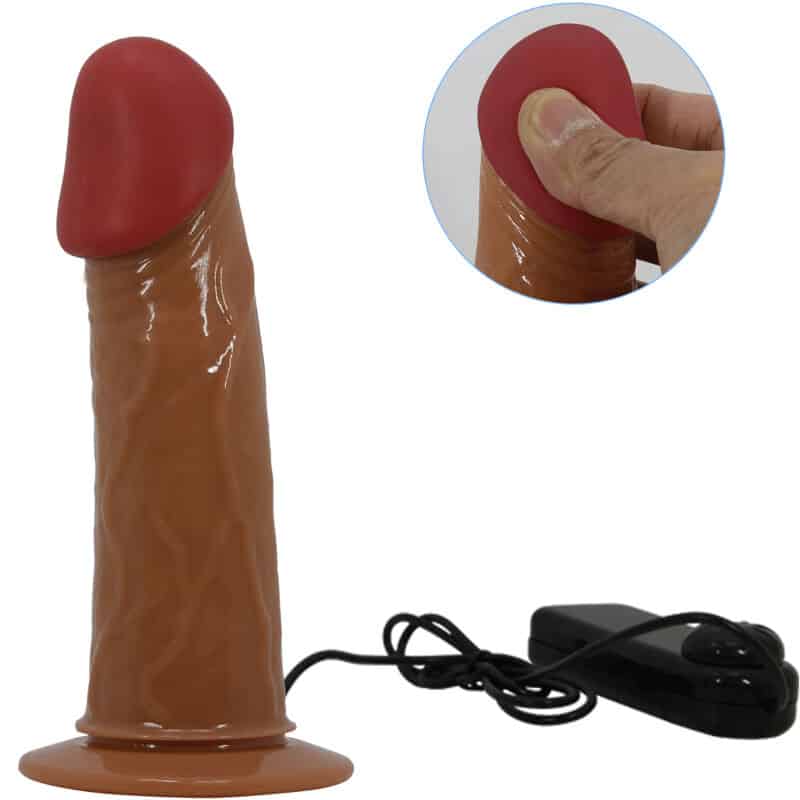 PRETTY LOVE - STARKS SLIP HARNAIS DILDO VIBRANT MULTI-VITESSES 17,5 CM MARRON CLAIR – Image 5