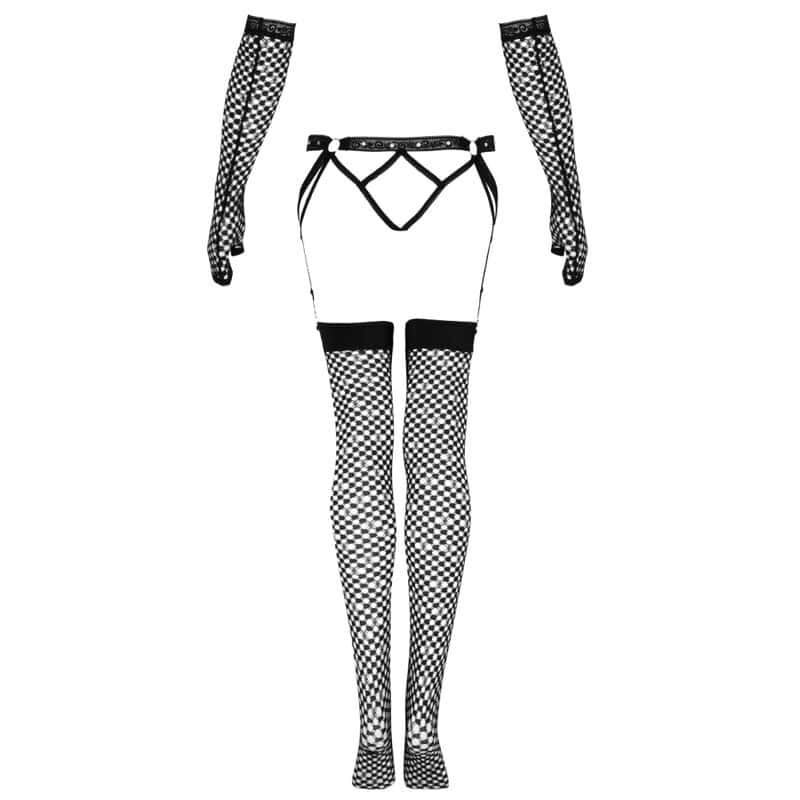 LIVCO CORSETTI FASHION - NEMALIA SET LIGUERO + MEDIAS + GUANTES NEGRO – Image 5
