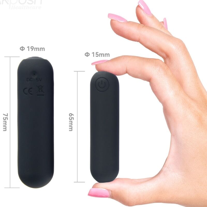 ARMONY - SPLASH HAHA VIBRATEUR BULLET SILICONE 10 VIBRATIONS 75 X 19 CM NOIR – Image 4