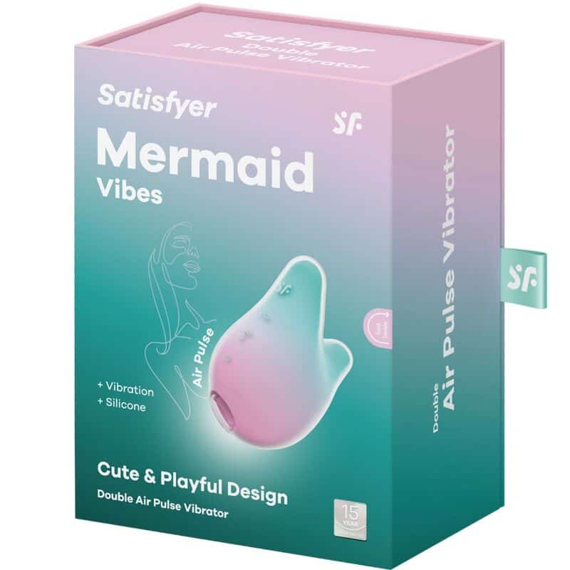 SATISFYER - MERMAID VIBES STIMULATEUR VIBRATEUR MENTHE ET ROSE – Image 5