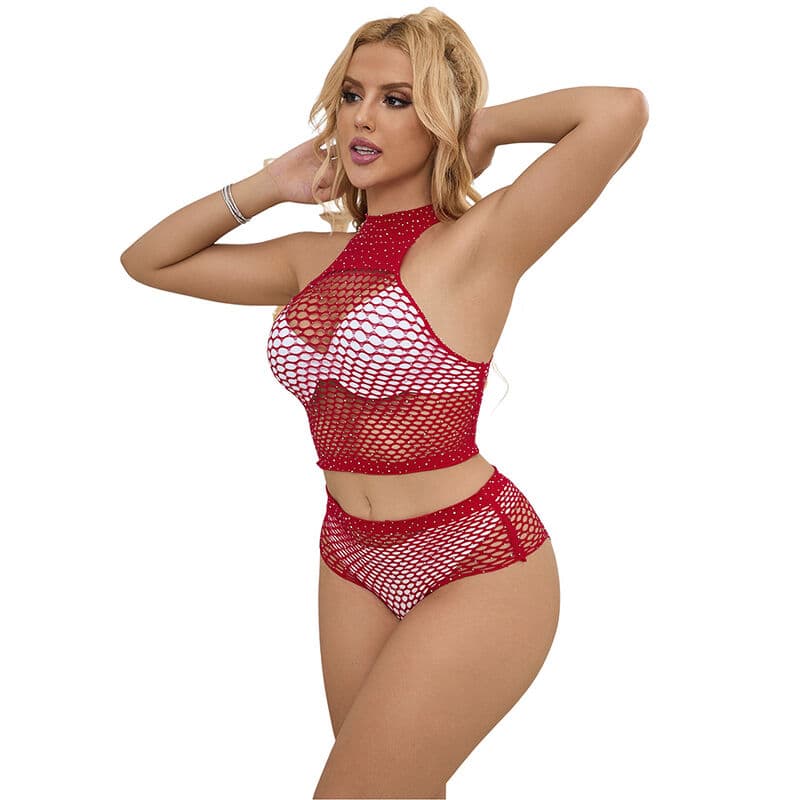 SUBBLIME - 952402 ENSEMBLE RESILLE AVEC LOSANGES ROSES TAILLE UNIQUE – Image 5