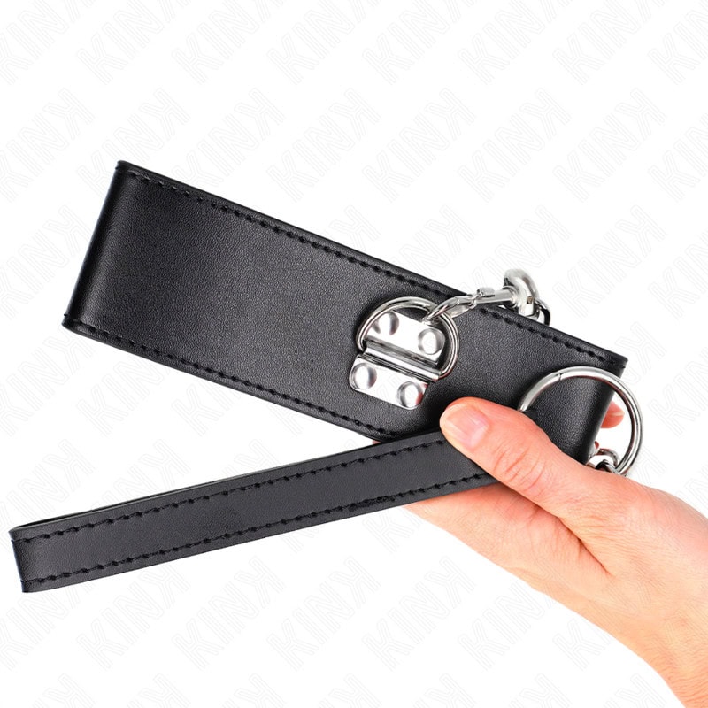 KINK - COLLIER AVEC CEINTURE 65 CM AVEC LARGE BRACELET NOIR AJUSTABLE 33,5-41 CM X 5 CM – Image 5