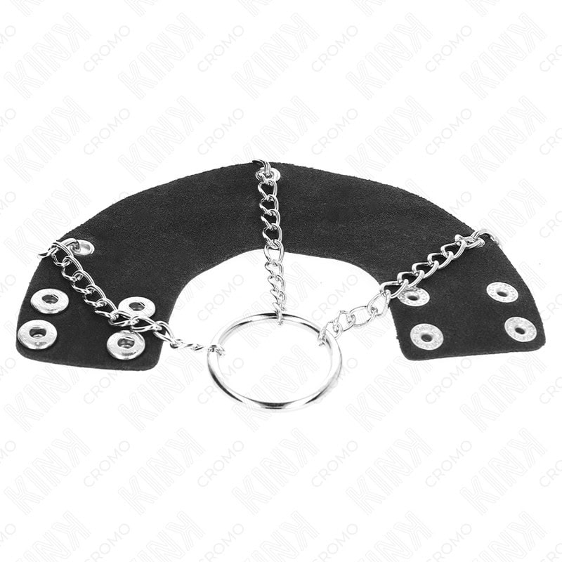 KINK - ANNEAU PÉNIS CHAÎNE 4 CM 7 CM MÉTAL AVEC CEINTURE EN CUIR – Image 5