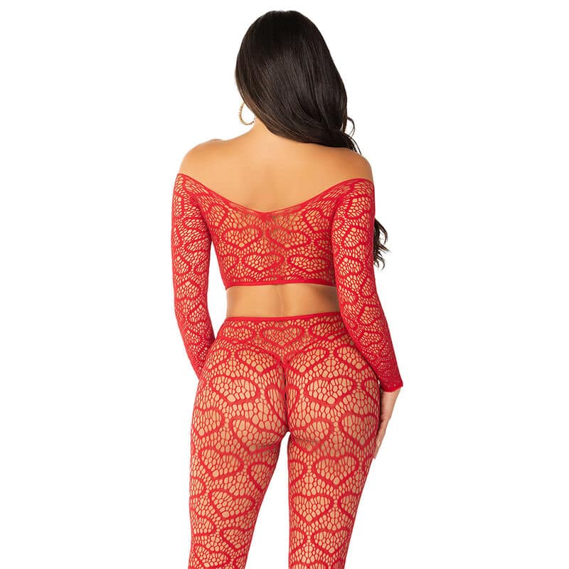 LEG AVENUE - CROP TOP + BAS ROUGE TAILLE UNIQUE – Image 5