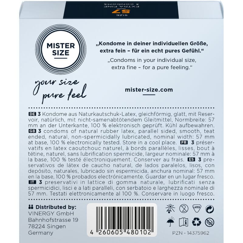 MISTER SIZE - PRÉSERVATIF TAILLE L 57 MM (3 UNITÉS) – Image 3