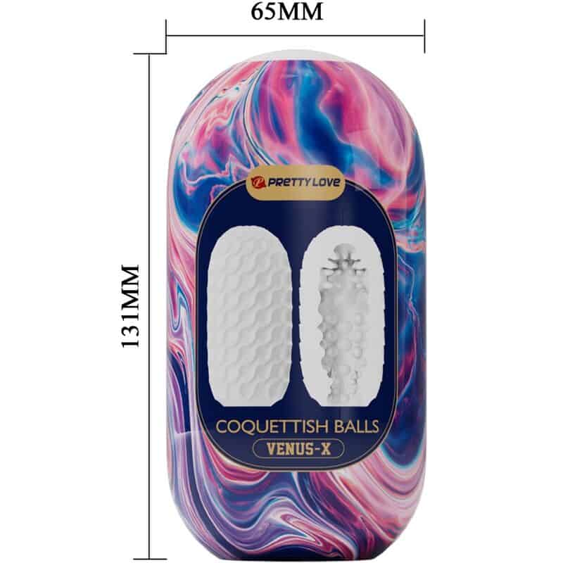PRETTY LOVE - COQUETTISH BALLS MASTURBATEUR HOMME EN SILICONE BLANC – Image 3