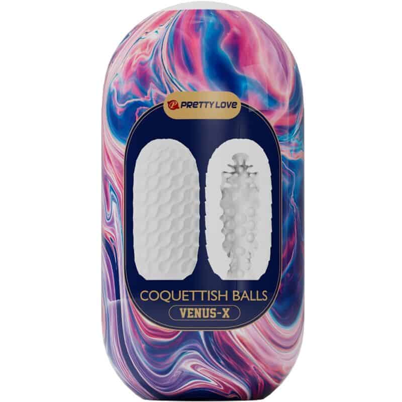 PRETTY LOVE - COQUETTISH BALLS MASTURBATEUR HOMME EN SILICONE BLANC – Image 4